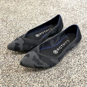ROTHY’S The Point Ballet Flats, Sz 7, Camouflage